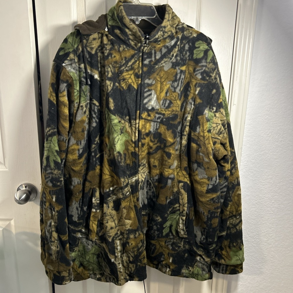 Black Canyon Outfitters Jacket Men 3XL Fleece Camo/Brown Reversible Warm